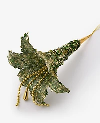 Holiday Lane Enchanted Forest Trumpet Flower With Dangle Ornament, Macy's Exclusive