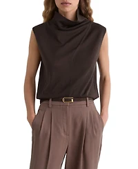 Reiss Women's Honey Sleeveless Slouch Neck Sweater