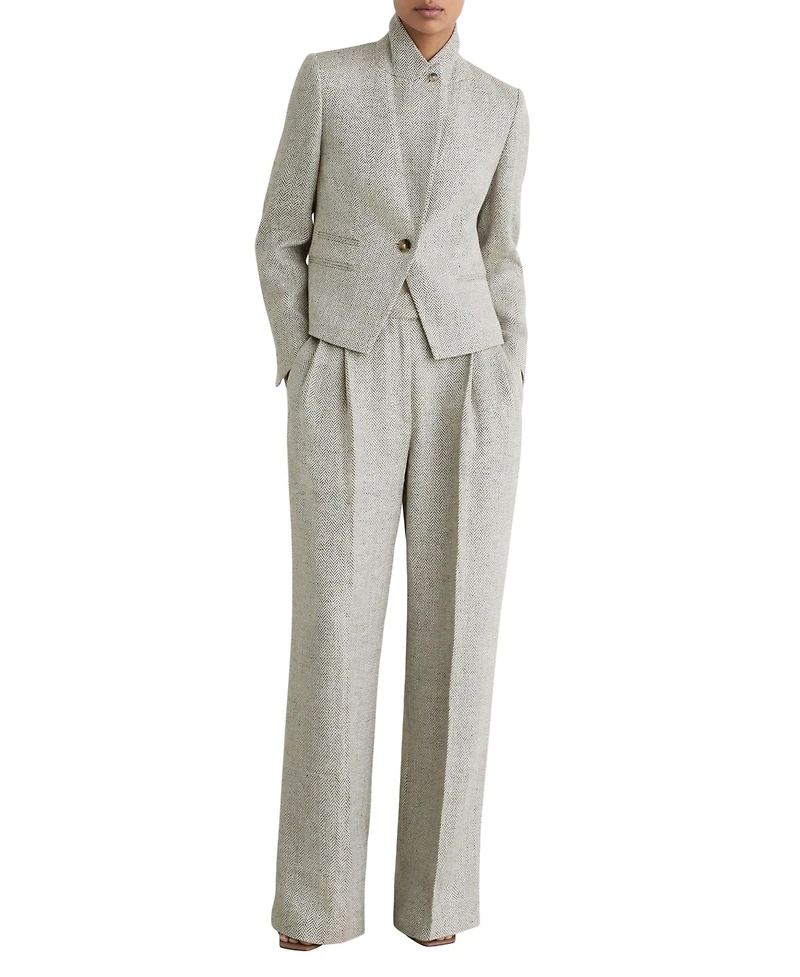 Reiss Women's Ezra Straight Leg Textured Suit Pants