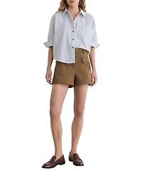 Reiss Women's Britt Cotton Blend Shorts