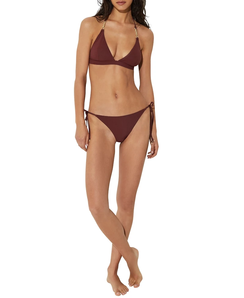 Reiss Women's Ruby Trim Detail Triangle Bikini Top