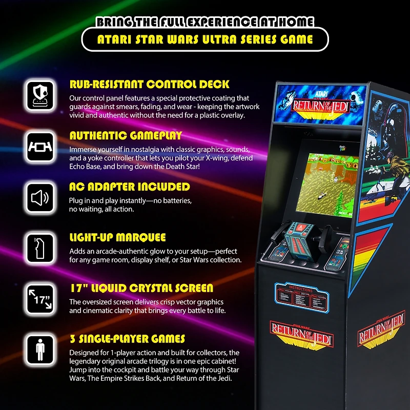 Arcade Classics Atari Star Wars Ultra Series Free Standing Electronic Game