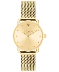 Coach Women's Elliot Gold-Tone Stainless Steel Mesh Bracelet Watch 28mm