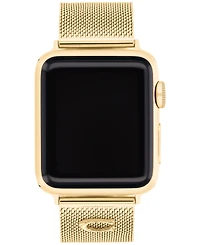 Coach Women's Gold-Tone Stainless Steel Apple Watch Strap 38mm, 40mm, 41mm