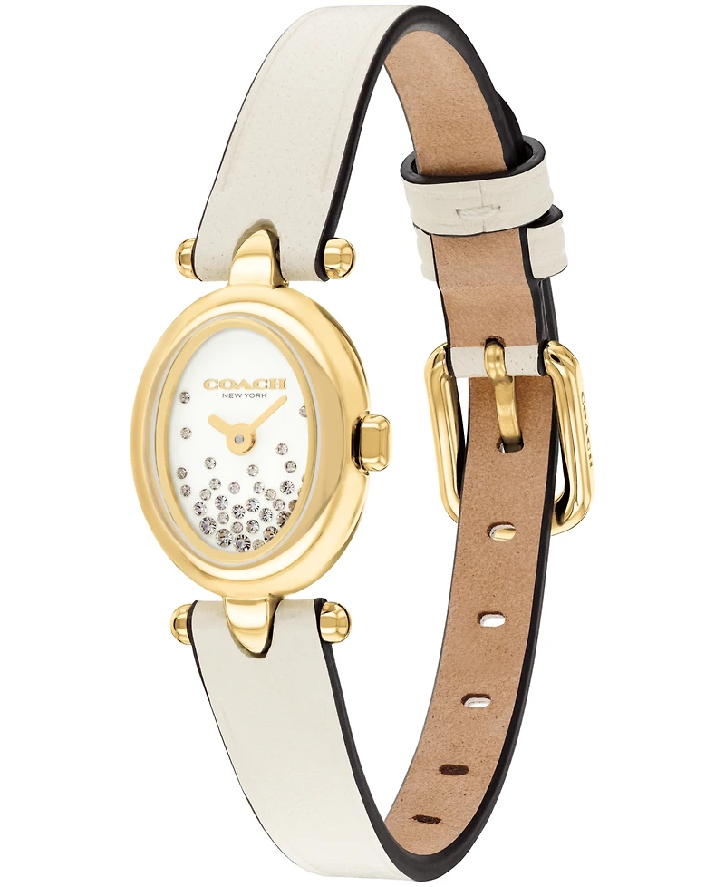 Coach Women's Sammy Chalk Leather Strap Watch 18mm