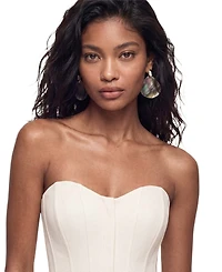 Ettika Gold-Tone Shell Statement Earrings