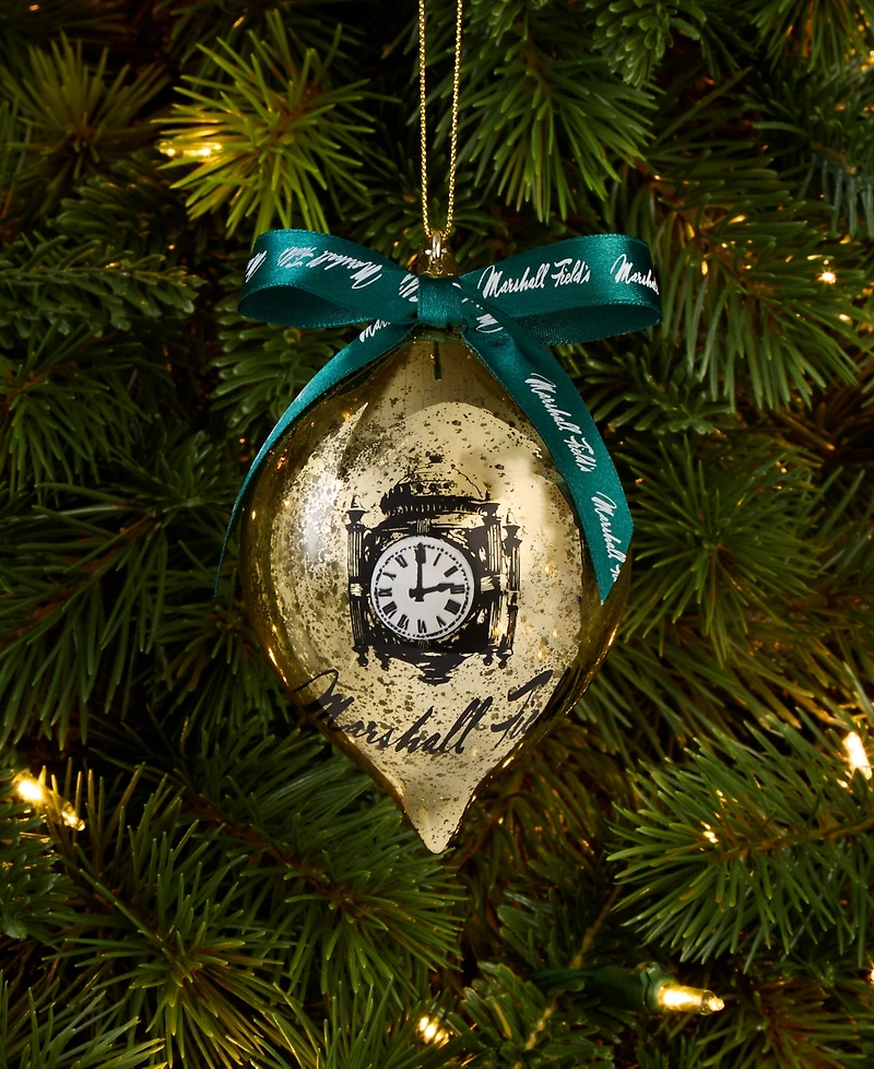 Holiday Lane Chicago Marshall Fields Bow-Trim Drop Ornament, Macy's Exclusive