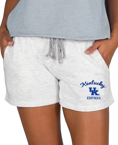 Concepts Sport Women's Ash Kentucky Wildcats Mainstream French Terry Tri-Blend Shorts
