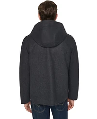 Cole Haan Men's Front-Zip Duffel Wool Jacket