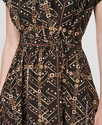 Dkny Women's Surplice Neck Faux-Wrap Midi Dress