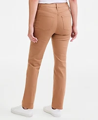 Style & Co Women's Straight-Leg High Rise Twill Pants, Created for Macy's