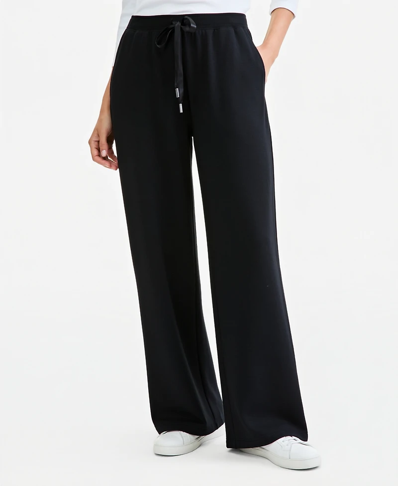 Style & Co Women's LuxLounge Wide-Leg Pull-On Fleece Pants, Macy's Exclusive