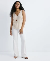 Mango Women's V-Neck Knit Top