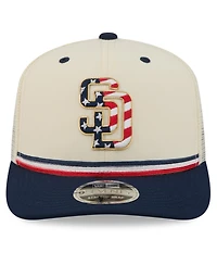 New Era Men's N/A Cream/Red San Diego Padres Usa 250 Fourth of July 9SEVENTY Adjustable Hat