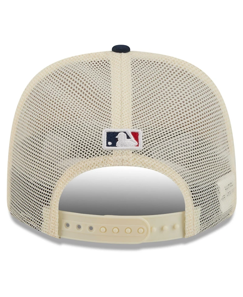New Era Men's Cream/Navy Atlanta Braves Usa 250 Fourth of July 9SEVENTY Adjustable Hat