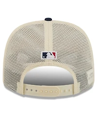 New Era Men's Cream/Navy Atlanta Braves Usa 250 Fourth of July 9SEVENTY Adjustable Hat