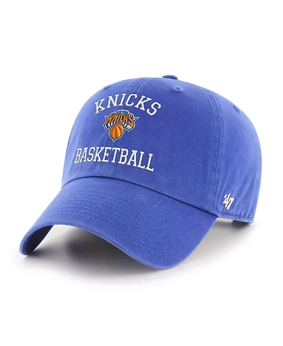 '47 Brand Men's Blue New York Knicks Archway Clean Up Adjustable Hat