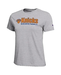 Champion Women's Gray New York Knicks Basketball T-Shirt