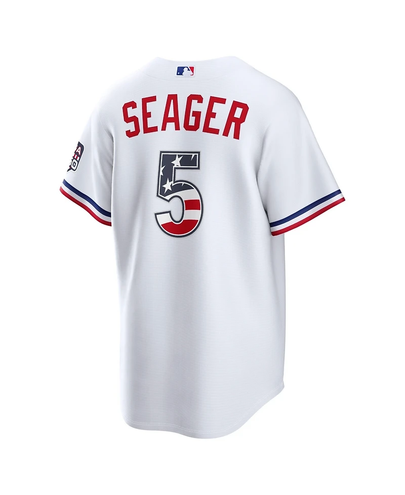 Nike Men's Corey Seager White Texas Rangers Usa 250 Fourth of July Stadium Jersey