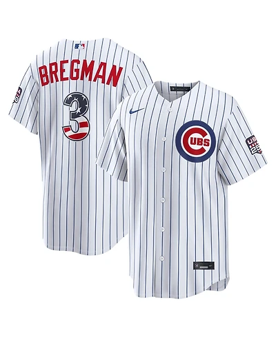 Nike Men's Alex Bregman White Chicago Cubs Usa 250 Fourth of July Stadium Jersey