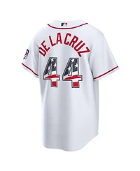 Nike Men's Elly De La Cruz White Cincinnati Reds Usa 250 Fourth of July Stadium Jersey