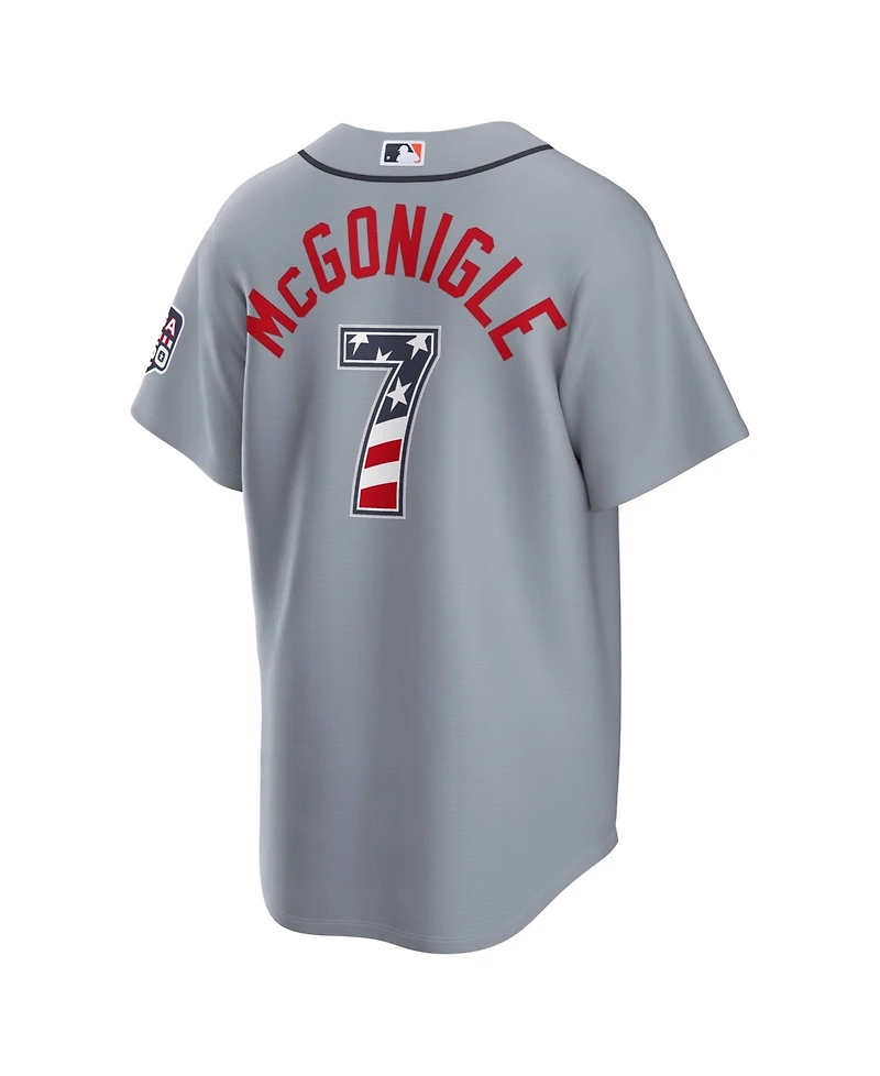 Nike Men's Kevin Mcgonigle Gray Detroit Tigers Usa 250 Fourth of July Stadium Jersey