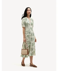 Hobbs London Women's Florentina V-Neck Midi Dress