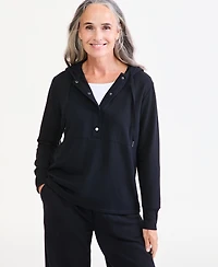Style & Co Petite Long-Sleeve Snap Hoodie, Macy's Exclusive
