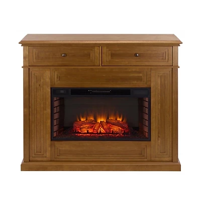 Augusta Home Trevor 2 Drawer Wood Mantel Fireplace