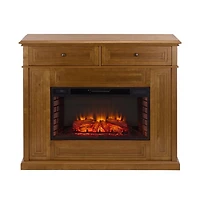 Augusta Home Trevor 2 Drawer Wood Mantel Fireplace