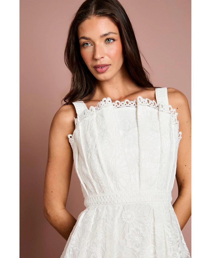 Coast Women's Embroidered Lace Midi Dress