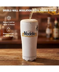 Modelo 16oz Stainless Steel Tumbler with Removeable Led Light Waterproof Bluetooth Speaker