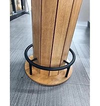 homfan Round Bar Table Engineered Wood Industrial Cocktail for Dining Room Living Game Furniture