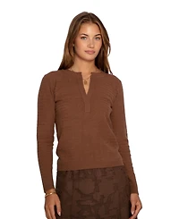 Belle & Bloom Women's Frankie Textured Knitted Long Sleeve Top