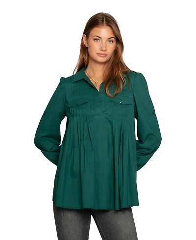 Belle & Bloom Women's Catch Feelings Pintuck Shirt