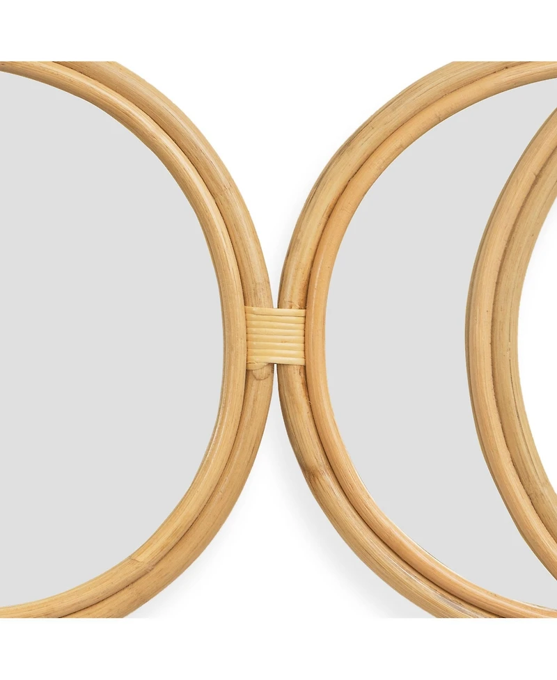 The Artisan & Company, Rattan Crescent Moon Mirror Wall Decoration