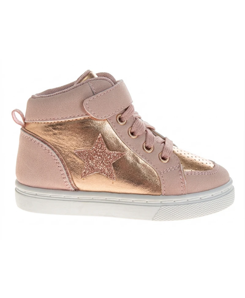 Kensie Girl Girls ( 7 to 12 ) Glitter Star Fashion Shoes with Hook-and-Loop Strap (Toddler/Little Kid)