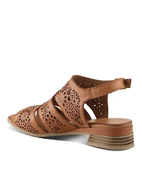 Spring Step Women's Plasma Slingback Sandal Floral with Embroidery