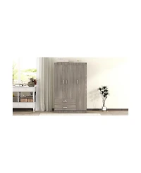 Streamdale Furniture 3-Door Wardrobe with 2 Drawers Wood Grain Effect