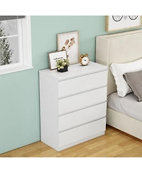 Streamdale Furniture Modern 4-Drawer Storage Dresser 31.5'' Handle-Free Closet Chest