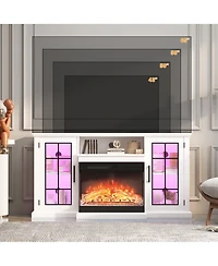 homfan Modern Fireplace Tv Stand