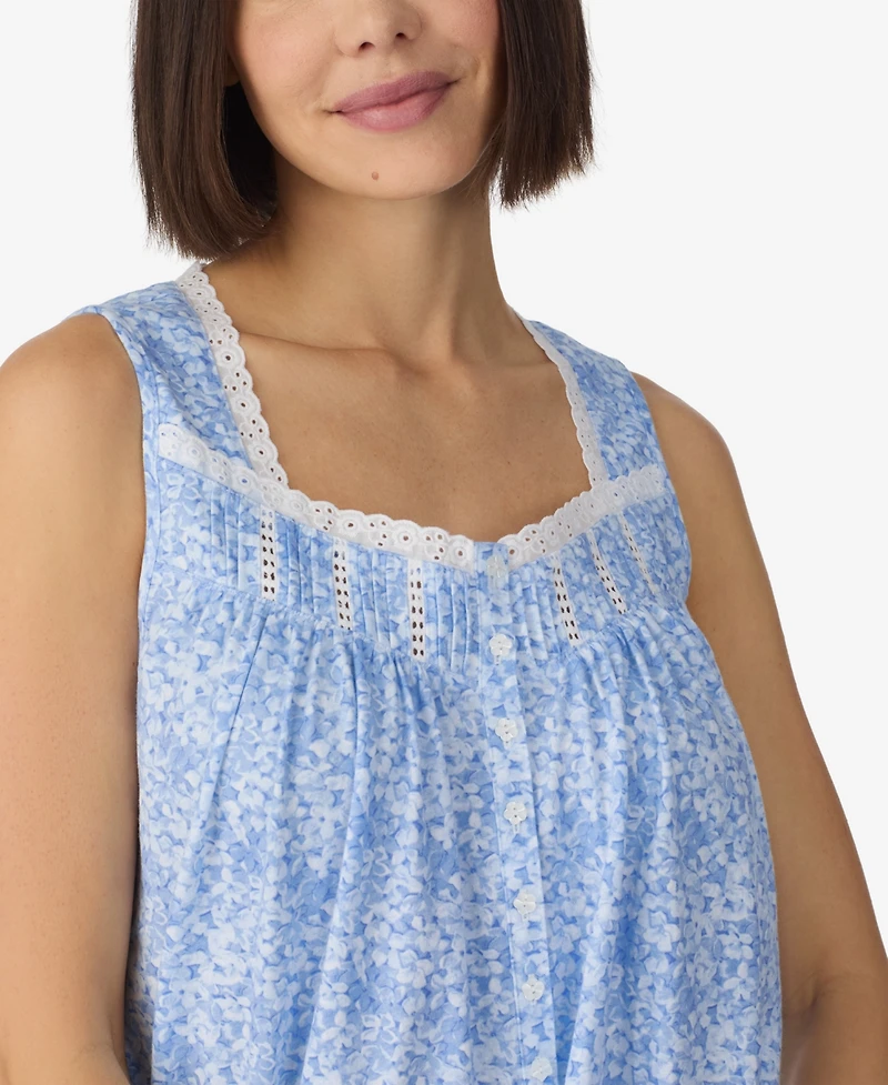 Eileen West Women's Sleeveless Cotton Jersey Knit Short Nightgown