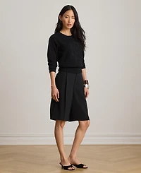 Lauren Ralph Women's High-Rise Double-Faced Bermuda Shorts