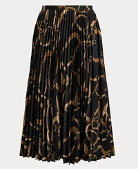 Lauren Ralph Women's Belting Print Pleated Skirt