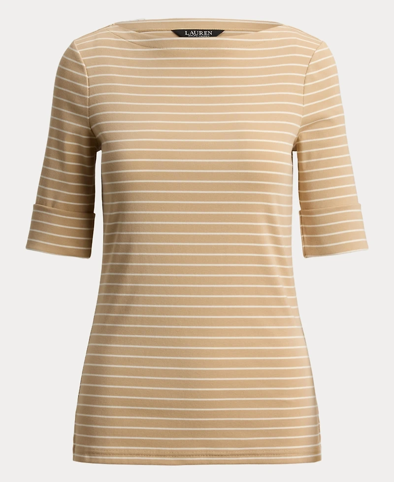 Lauren Ralph Striped Boatneck Top