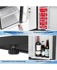 Cowsar 2.6 Cubic. Feet Mini Fridge with Freezer