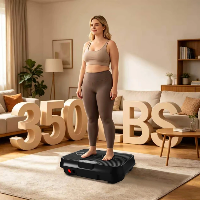 Zeny Vibration Plate Exercise Machine, Whole Body Workout Platform with Remote Control, Resistance Bands, for Home Gym