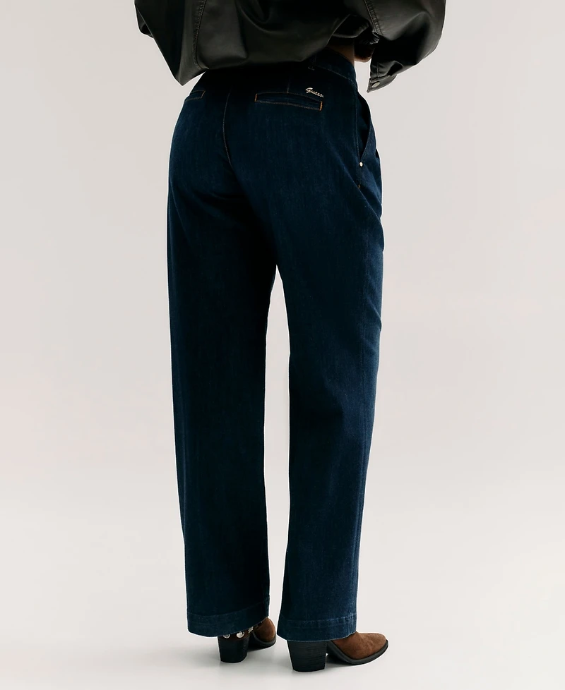 Guess Women's Denim Palazzo Wide-Leg Pants
