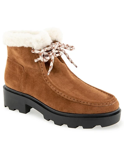 Kensie Women's Eloise Lug Sole Fur Lined Bootie