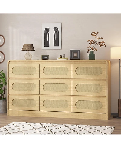 homfan Modern Bedroom Chest of Drawers, Spacious 5-Drawer Storage Cabinet, Durable Wooden Organizer for Clothes and Accessories